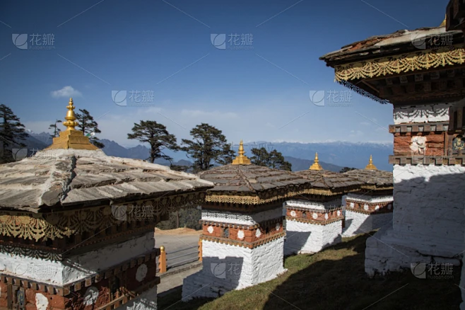 dochula pass,不丹,廷布,天空,水平画幅,日本,喜马拉雅山脉,佛塔,家常杂务,亚洲素材-花瓣网