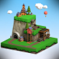 Lowpoly World, Dominik Graf : A little lowpoly world.