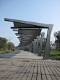 Hangzhou New CBD Waterfront Park | Hangzhou China | KI Studio  #structure #trellis #china #walkway