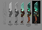 Stylized Fantasy Daggers, Julio Nicoletti : Some more hand painted practice.
