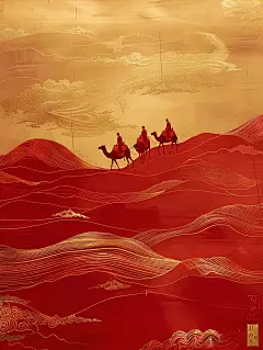 敦煌插画背景