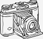 手绘照相机png免抠素材_新图网 https://ixintu.com 黑色 线条 PNG相机 矢量照相机 科技 数码相机