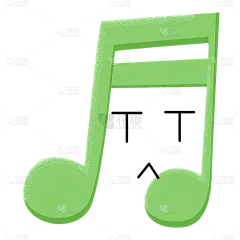手绘-音符表情艺术时间贴纸-SVG7