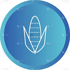 unique corn line icon
