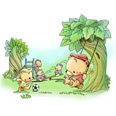 黑眼圈生物的插画画廊展厅