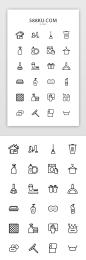 线性生活类家政清洁图标