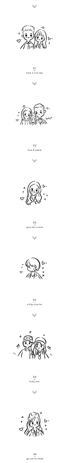 Q版手绘卡通简笔画头像情侣手机壳设计漫画壁纸定制真人照片手绘-淘宝网
