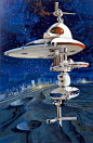 Space station by John Berkey: 