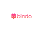 Blndo Logo ecommerce cute bag smile grid icon social chat shopping wordmark type logo