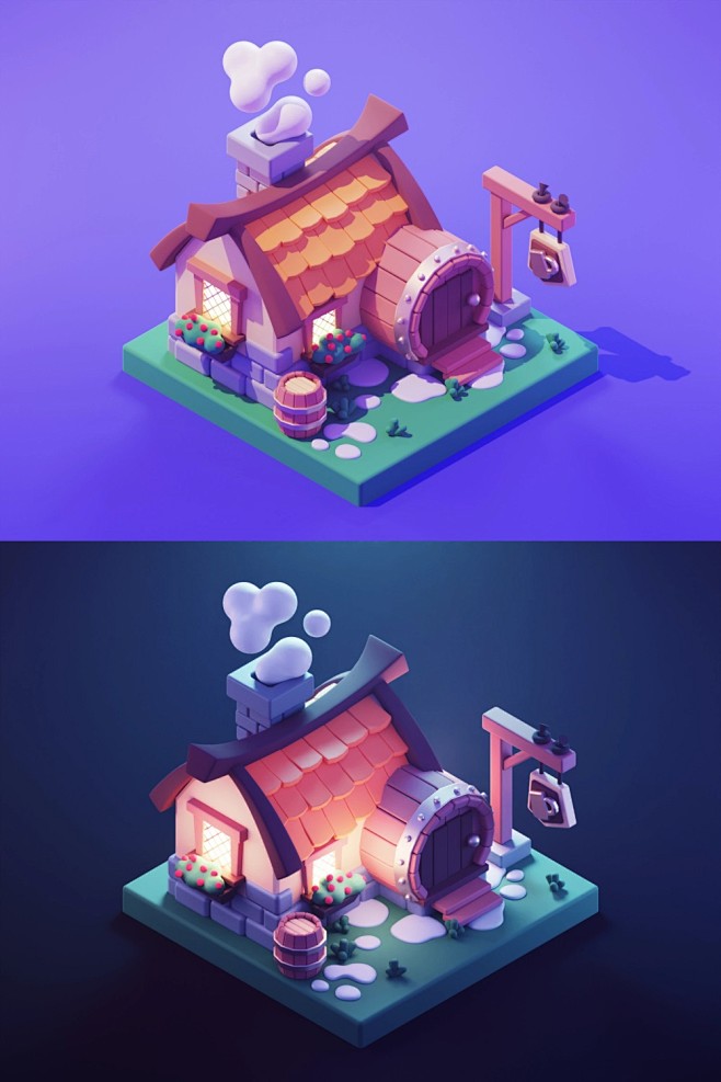 梦寐以求的房子！超赞的3D等距插画 - ...