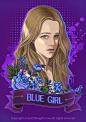 BLUE GIRL | 梦哥原创插画
