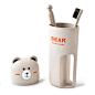 Amazon.com: HCKZ Cute Animal Child Kid Toothbrush Set with Toothbrush Rinse Cup and Holder: Beauty
