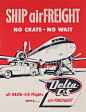 vintage advertising posters | Vintage posters of American airline companies - aviatstudios.com