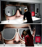 这个创意广告很棒吧,用太阳镜做成的镜子.不错不
