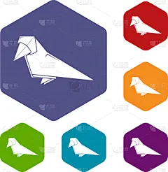鸟类,折纸工艺,计算机图标,形状,可爱的,概念,自然美,商务,收集