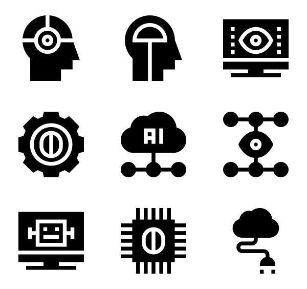 人工智能 AI 现代化 科技 图标 素材 icon-花瓣网