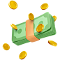 钱 金币 3D