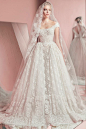 白色恋人。Zuhair Murad Spring 2016 婚纱系列。