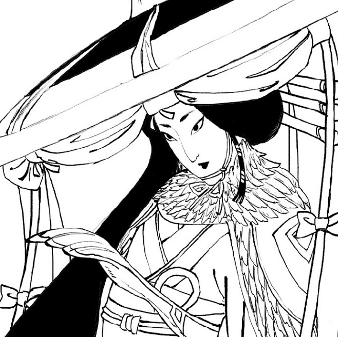 这么一看还挺美#姑获鸟#