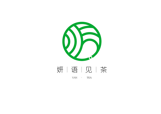 妍语见茶 日系奶茶LOGO设计