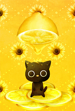 花之物语flowerwuyu采集到小黑猫水果广告画