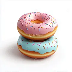 堆叠的彩色甜甜圈Ai插画海报背景高清图片高清模板免费下载-趣麦麦图