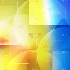 摘要文章。未来技术背景。彩虹色渐变图形。蓝色，黄色，橙色球体字体纹理。创意横幅。壁纸。线路连接传单纤