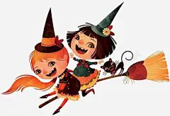 魔法小女巫高清素材 儿童插画 卡通 卡通人物 卡通动物 可爱 小女巫 插画 故事插画 免抠png 设计图片 免费下载