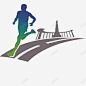 马拉松logo跑步健康图标