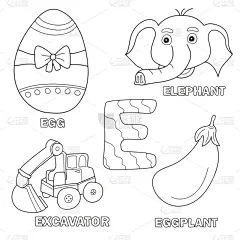 字母,轮廓,图画书页,小山羊,可爱的,单词,复活节,字母表次序,信函,英格兰
