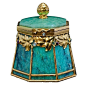 BOLIN Art Nouveau Gold Mounted Amazonite Box