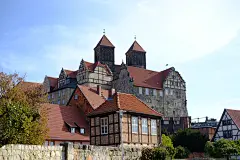 壁紙，房屋，教堂，德国，Collegiate Church Of St Servatius, Quedlinburg，城市，下载，照片