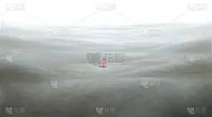 孤独的红椅子在超现实的风景中，孤独的悲伤抑郁和孤独的概念，绘画插画，观念艺术