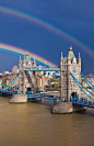 伦敦塔桥，伦敦双彩虹