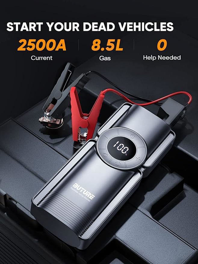 Portable Car Jump Starter with Air Compressor, BUTURE