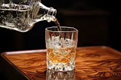 酒水玻璃酒杯洋酒白酒倒酒图片摄影图