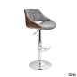 Fabrizzi Mid-century Walnut Wood Adjustable Barstool | Overstock.com Shopping - The Best Deals on Bar Stools