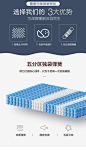 鑫泊庄园 新概念3D独立弹簧床垫透气静音防潮纯4D护脊椎可定制2米2.2米 白色 1800mm*2000mm【图片 价格 品牌 报价】-京东