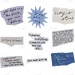 特效系列写实纸条油墨打印字体元素