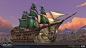 Kul Tiras/Proudmoore Ships - World of Warcraft: Battle for Azeroth, Eric Braddock : I created the Kul Tiras fleet in Battle for Azeroth, their concepts, textures, modeling as well as props made for them! 
The Flagship had some support work from the awesom