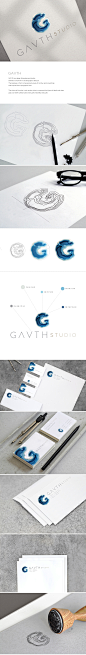 Gavth Studio Logo & Visual Identity : GAVTH is a design & development studio.Definition of GAVTH in old language is deep pit. The logotype, in fact, composed exclusively of contour and curved lines that inspired from topographic lines.The choice o