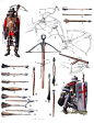 欧洲中世纪到文艺复兴时期战争使用的盔甲、冷兵器 插图 ​​​​