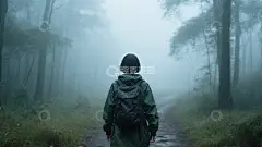雾林徒步神秘之旅高清模板免费下载-趣麦麦图