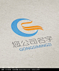 蓝色前卫大气G字母商务logo图片