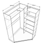 墙角型衣帽间的尺寸图，这个换衣空间大一点。