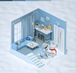 2.5D c4d Character room season