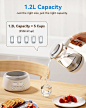 Amazon.com: 智能恒温水壶 - 精确的温度控制,LED 显示屏,快速煮沸 - 制作完美的热饮! : 家居、厨具、家装