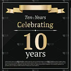 10岁到11岁,周年纪念卡,淡水木兰植物,数字10,扑克牌a,获奖者,贺卡,奖杯,领导能力,绘画插图