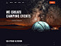 Camping events - landing page website animation minimal design web ux landing ui colors clean