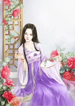 【天狼收藏】插画-言情小说封面插画美女 - 天狼 - 天狼